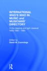 Intl Whos Who Music&Ency Ed13 - Book