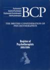 BCP REGISTER OF PSYCHOTHERAPISTS 2003/04 - Book