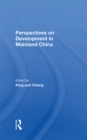 Perspectives On Development In Mainland China - eBook
