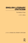 English Literary Criticism : The Medieval Phase - eBook