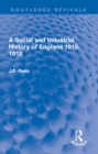 A Social and Industrial History of England 1815-1918 - eBook