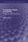 A Cognitive Theory of Learning : Research on Hypothesis Testing - eBook
