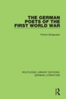 The German Poets of the First World War - eBook