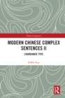 Modern Chinese Complex Sentences II : Coordinate Type - eBook
