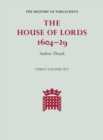 The House of Lords 1604–29 3 Volume Set - Book