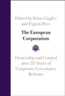 European Corporation : Ownership and Control after 25 Years of Corporate Governance Reforms - eBook