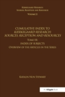 Volume 21, Tome III: Cumulative Index : Index of Subjects, Overview of the Articles in the Series - Book