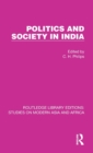 Politics and Society in India - Book