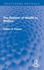 The Relation of Wealth to Welfare - Book