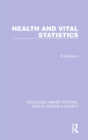 Health and Vital Statistics - Book