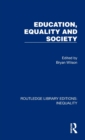 Education, Equality and Society - Book