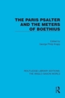 The Paris Psalter and the Meters of Boethius - Book