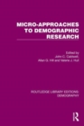 Micro-Approaches to Demographic Research - Book