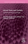 Social Texts and Context : Literature and Social Psychology - Book
