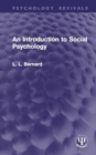 An Introduction to Social Psychology - Book