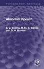 Abnormal Speech - Book