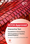 FIA Foundations in Taxation FTX FA2022 : Interactive Text - Book
