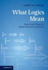 What Logics Mean : From Proof Theory to Model-Theoretic Semantics - Book