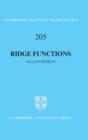 Ridge Functions - Book