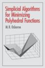 Simplicial Algorithms for Minimizing Polyhedral Functions - Book
