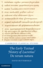Early Textual History of Lucretius' De rerum natura - eBook