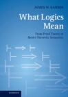 What Logics Mean : From Proof Theory to Model-Theoretic Semantics - eBook