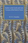 Studies in the Greek and Latin Versions of the Book of Amos - Book