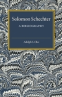 Solomon Schechter: A Bibliography - Book