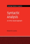 Syntactic Analysis : An HPSG-based Approach - Book