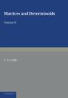 Matrices and Determinoids: Volume 2 - Book