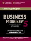 Cambridge English Business 5 Preliminary Student's Book with Answers - Book