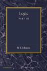 Logic, Part 3, The Logical Foundations of Science - Book