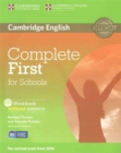 Complete First for Schools Student's Pack (Student's Book without Answers with CD-ROM, Workbook without Answers with Audio CD) - Book