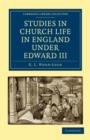 Studies in Church Life in England under Edward III - Book