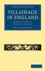 Villainage in England : Essays in English Mediaeval History - Book