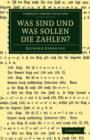 Was sind und was sollen die Zahlen? - Book