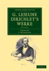 G. Lejeune Dirichlet's Werke - Book