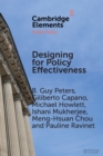 Designing for Policy Effectiveness : Defining and Understanding a Concept - Book