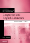 Linguistics and English Literature : An Introduction - eBook