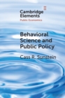 Behavioral Science and Public Policy - Book