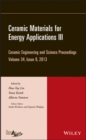 Ceramic Materials for Energy Applications III, Volume 34, Issue 9 - Book