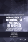 Solutions Manual to Accompany Introduction to Quantitative Methods in Business: with Applications Using Microsoft Office Excel - eBook