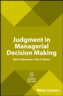 Judgment in Managerial Decision Making - Book