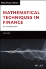 Mathematical Techniques in Finance : An Introduction - eBook