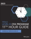 Wiley's Level III CFA Program 11th Hour Final Review Study Guide 2023 - Book