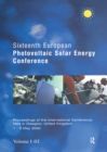 Sixteenth European Photovoltaic Solar Energy Conference : Proceedings of the International Conference Held in Glasgow 1-5 May 2000 - eBook