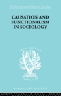 Causation and Functionalism in Sociology - eBook