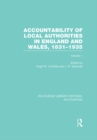 Accountability of Local Authorities in England and Wales, 1831-1935 Volume 1 (RLE Accounting) - eBook