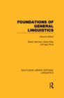 Foundations of General Linguistics (RLE Linguistics A: General Linguistics) - eBook