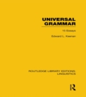 Universal Grammar - eBook